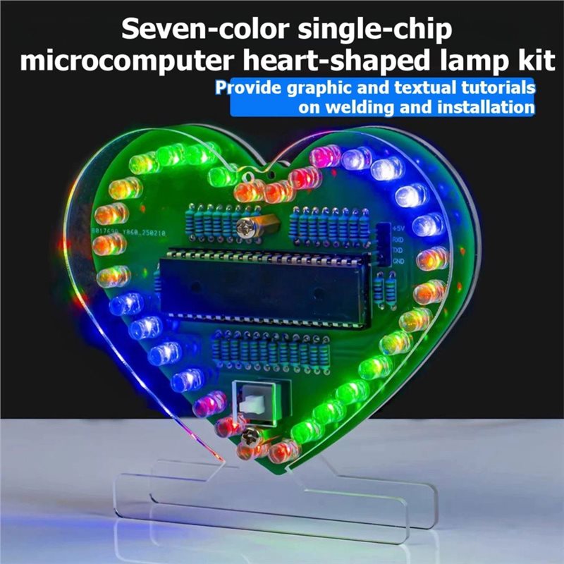 Diy Electronics Youtube - AB46-Digital Tube Display Multi-Function Heart-Shaped LED