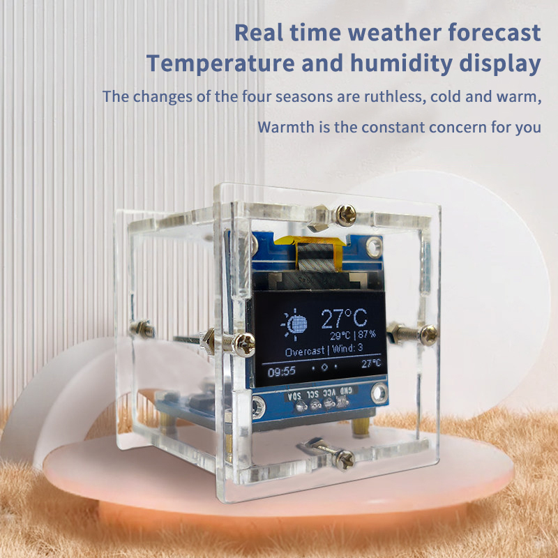 ESP8266 Mini Weather Clock Kit - Diy Electronics Toys incelemesi ve fiyatı