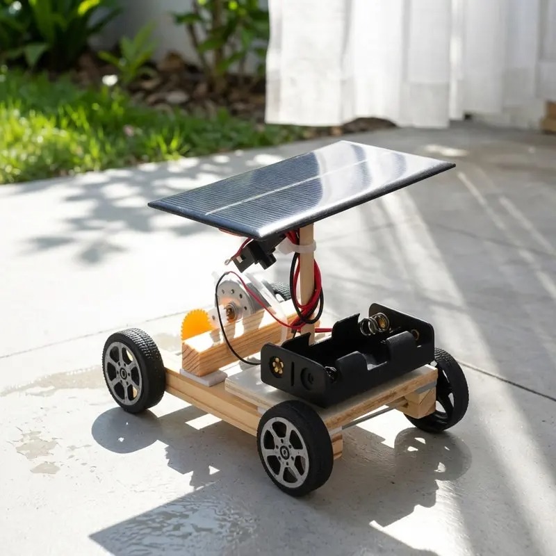 DIY Wooden Assemble Solar Car  - Diy Electronics Toys incelemesi ve fiyatı