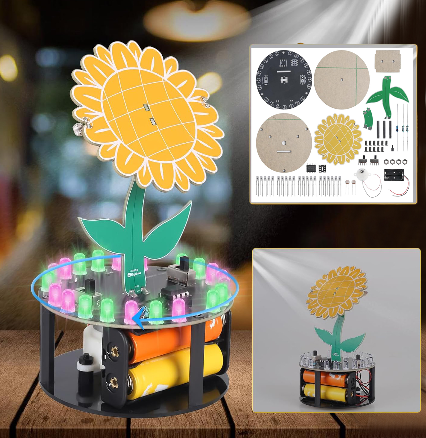 Light Chasing Sunflower Solder - Diy Electronics Kits For Adults incelemesi ve fiyatı