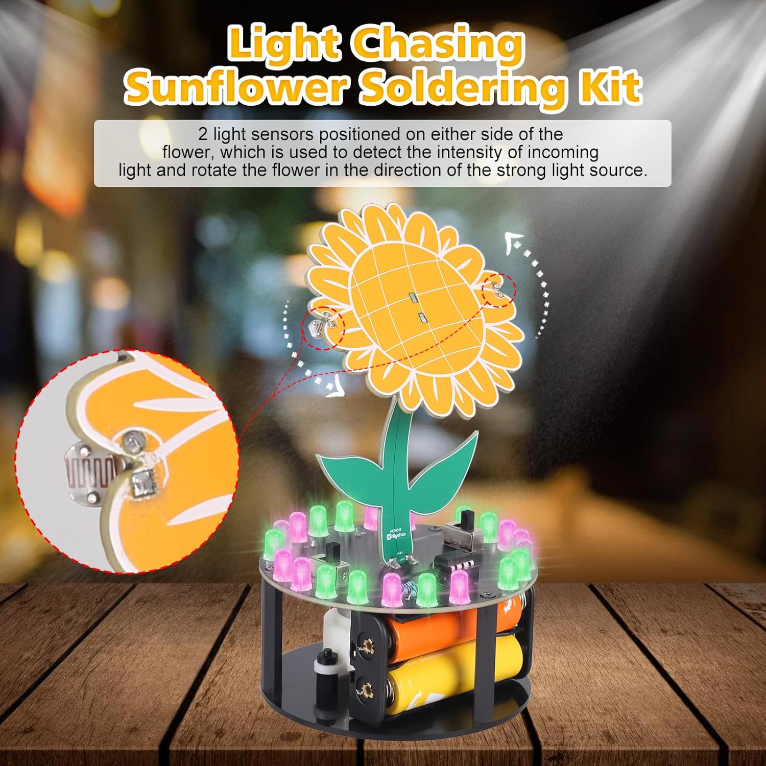 Light Chasing Sunflower Solder - Diy Electronics Kits For Adults incelemesi ve fiyatı