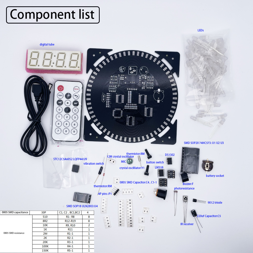 DIY electronic clock kit 14.5* - Diy Electronics Kits For Adults incelemesi ve fiyatı