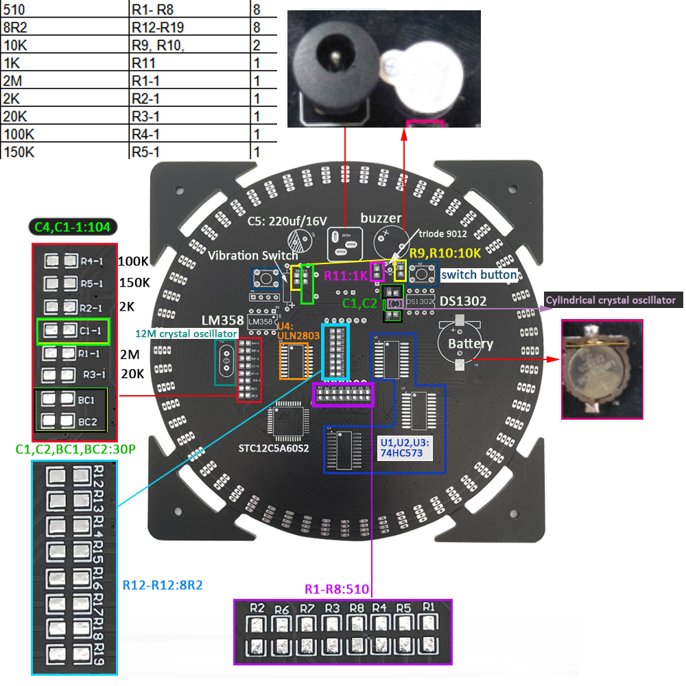 DIY electronic clock kit 14.5* - Diy Electronics Kits For Adults incelemesi ve fiyatı
