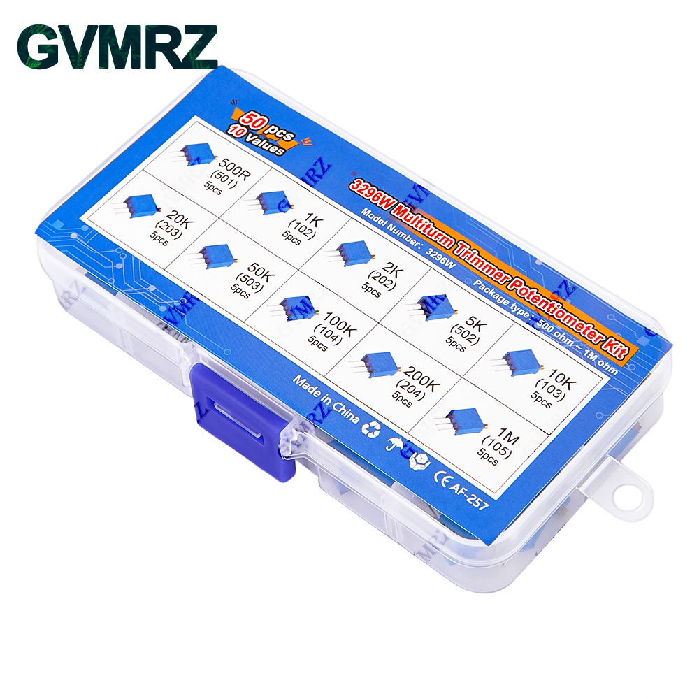 50PCS 10Values 3296W Multiturn - Diy Box Electronics Mall incelemesi ve fiyatı