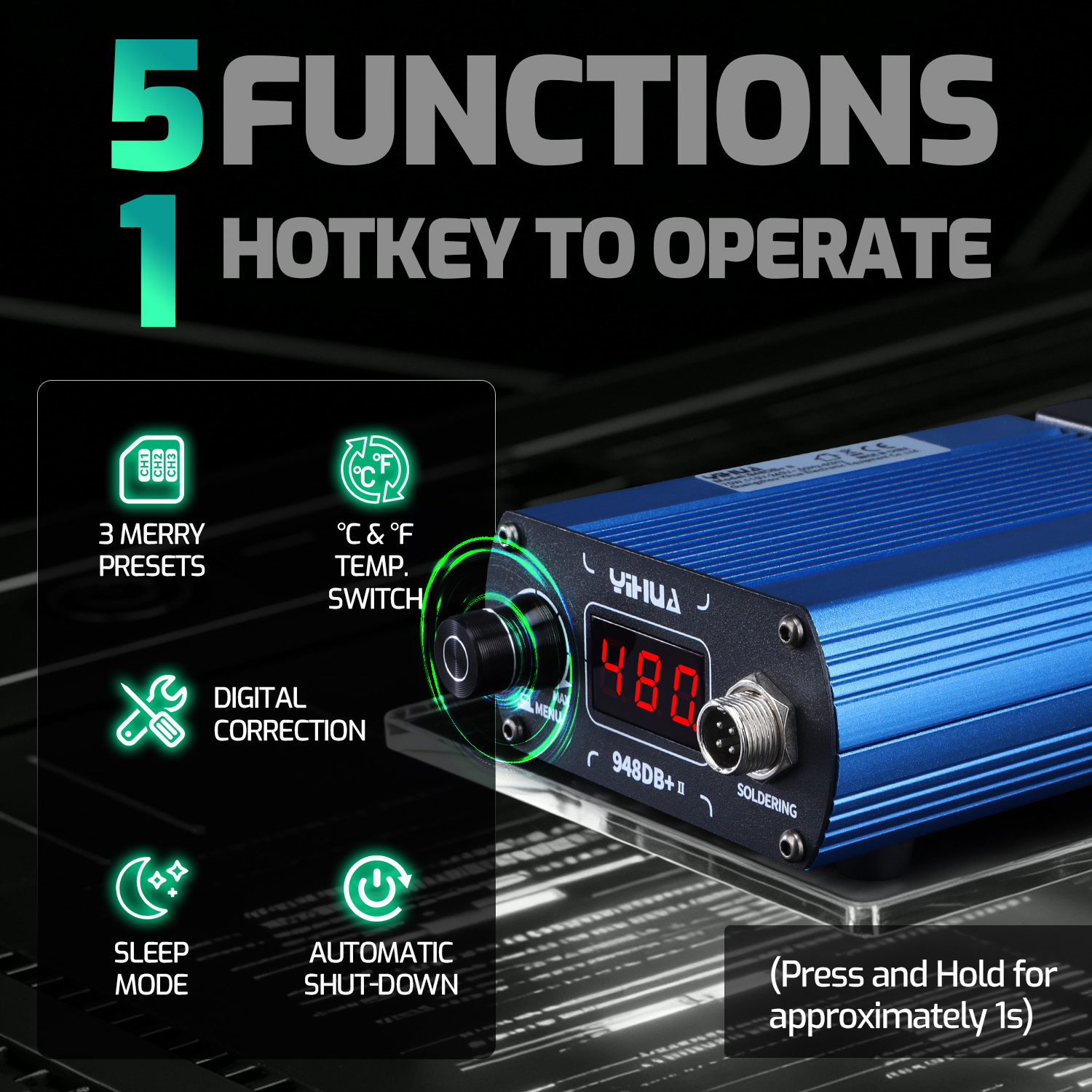 YIHUA 948DB+-II 75W Quick Heat - Diy Soldering Station No Electronics incelemesi ve fiyatı