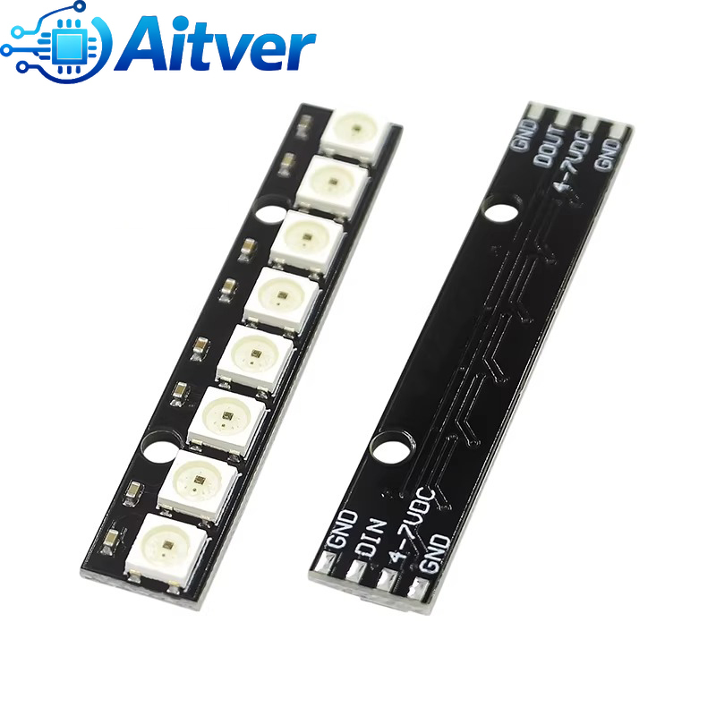 WS2812B 8Bit RGB LED Module 5V - Diy Electronics Address incelemesi ve fiyatı