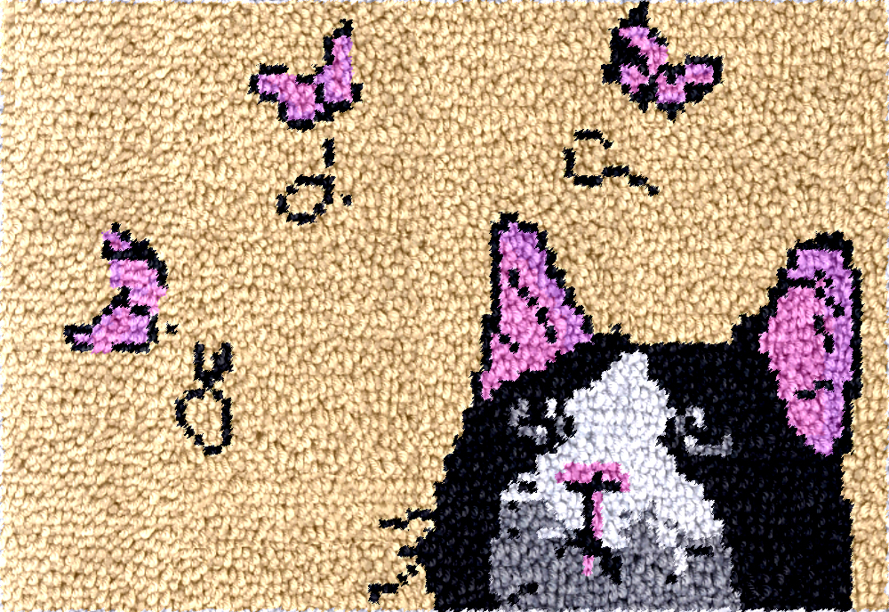 Cat Butterfly latch hook kits  - Diy Electronics Kits For Adults incelemesi ve fiyatı