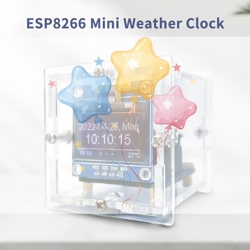 ESP8266 MINI Weather Clock WIF - Diy Soldering Station No Electronics incelemesi ve fiyatı