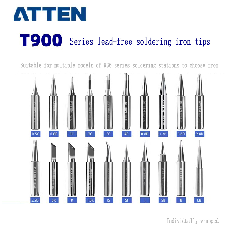 Original ATTEN 5Pcs T900-M Aut - Diy Soldering Station No Electronics incelemesi ve fiyatı