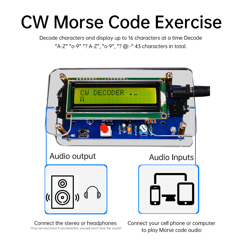 DC9V CW Morse Code Decoder Bul - Diy Electronics Workbench incelemesi ve fiyatı