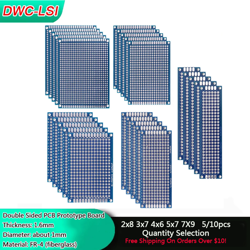5/10PCS Blue Double-sided PCB  - Diy Electronics Workbench incelemesi ve fiyatı