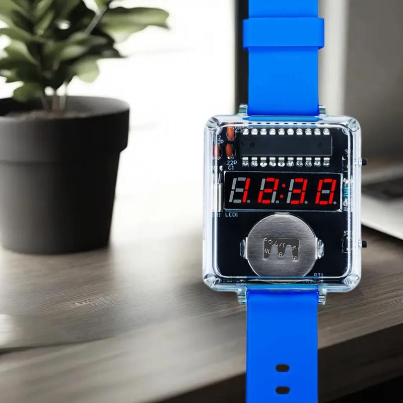 1Set DIY Electronic Watch Kit  - Diy Electronics Youtube incelemesi ve fiyatı