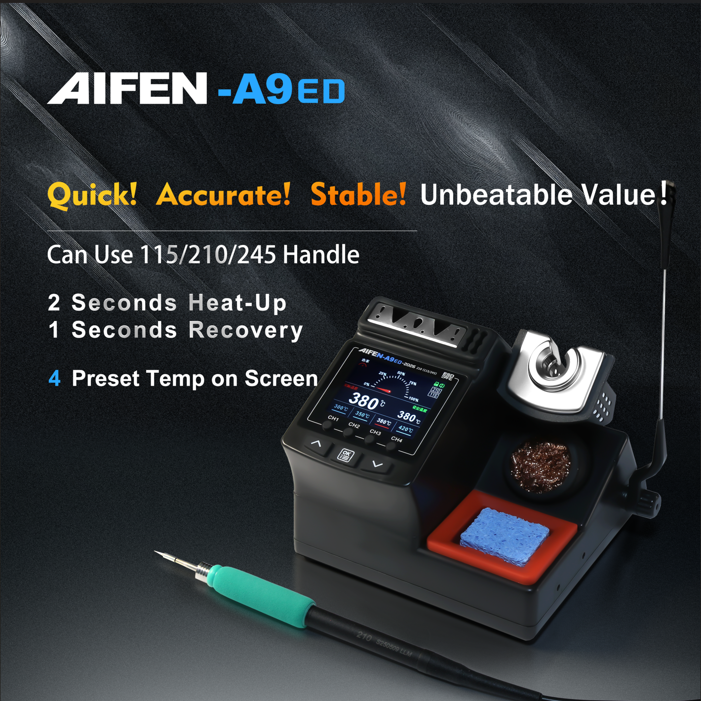 AIFEN A9ED Electronic Solderin - Diy Soldering Station No Electronics incelemesi ve fiyatı